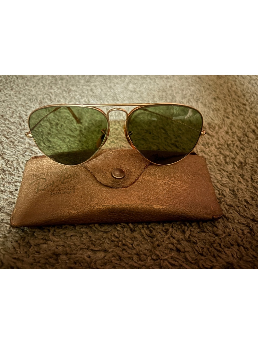 Vintage 1940s B&L Ray-Ban 12K gf Aviators w/ Case - Pristine